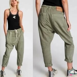 OneTeaspoon Shabby Kingpins Boyfriend Jeans Drop Crotch Khaki 100% cotton Medium